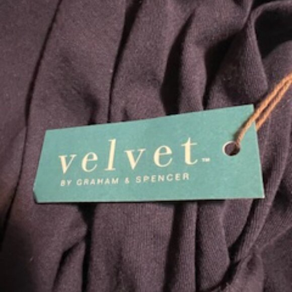 NWT Velvet Navy Blue Wrap Around Cardigan with Belt Size Large - Picture 6 of 7